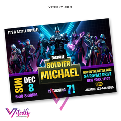 Fortnite Birthday Invitations Season 10