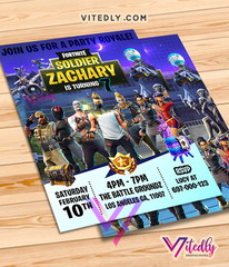 Fortnite Birthday Invitation