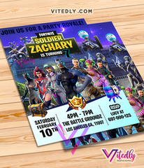 Fortnite Birthday Invitation