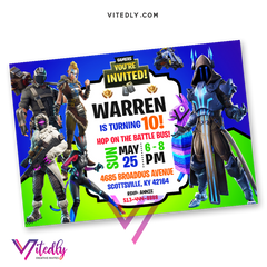 Fortnite Birthday Invitations Season 7