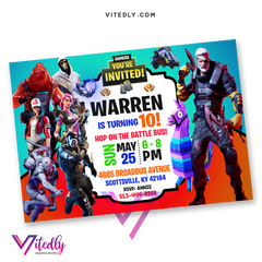 Fortnite Birthday Invitations