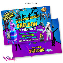 Fortnite Birthday Invitations