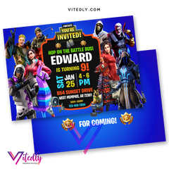 Fortnite Birthday Invitations