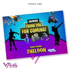 Fortnite Thank you card
