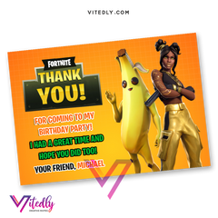 Fortnite Thank you card