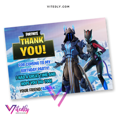 Fortnite FREE Thank you card