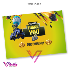 Fortnite Thank you card