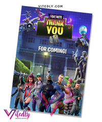 Fortnite Thank you card