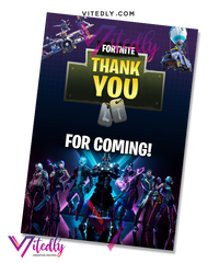 Fortnite Thank you card