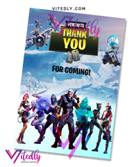 Fortnite Thank you card