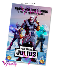 Fortnite Thank you card