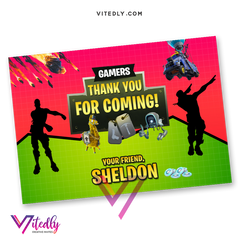 Fortnite Thank you card