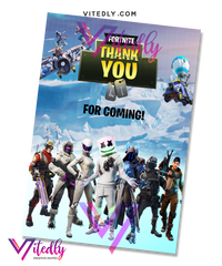 Fortnite Thank you card