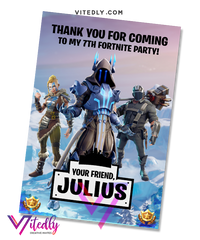 Fortnite Thank you card