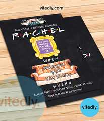 Friends Birthday Party Invitation, Friends Invitation, Friends Party Invite, Friends Theme Invitation, Central Perk Invitation
