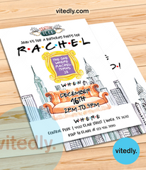 Friends Birthday Party Invitation, Friends Invitation Card, Friends Party Invite, Friends Theme Invitation, Central Perk Invitation