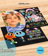 Amazing world of Gumball Birthday Invitation, Gumball Birthday, Gumball Birthday Invitation, Gumball Party