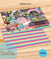 Gumball Invitation, Gumball Birthday, Gumball Birthday Invitation, Gumball Party