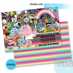 Gumball Invitation, Gumball Birthday, Gumball Birthday Invitation, Gumball Party
