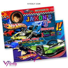 Hot Wheels Birthday Invitations