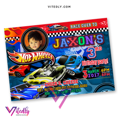 Hot Wheels Invitations