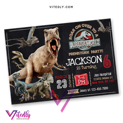 Jurassic World Birthday Invitation