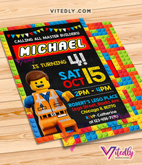 Lego Birthday Invitation