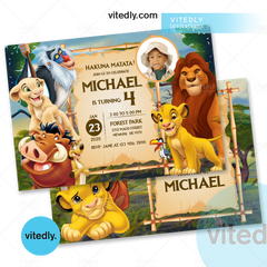 Lion King Invitation, Lion King Birthday Invitation