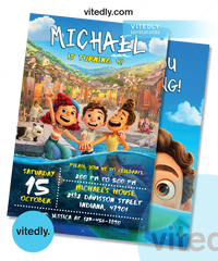 Luca Invitation, Luca Birthday Invitation, Luca birthday party digital card