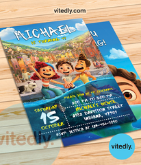 Luca Invitation, Luca Birthday Invitation, Luca birthday party digital card