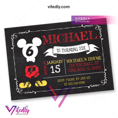 Mickey Mouse Invitation, Mickey Mouse Birthday Invitation