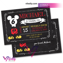 Mickey Mouse Invitation, Mickey Mouse Birthday Invitation