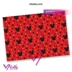 Mickey Mouse Invitation Back design