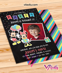Mickey Mouse Invitation, Mickey Mouse Birthday Invitation