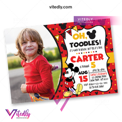 Mickey Mouse Invitation, Mickey Mouse Birthday Invitation