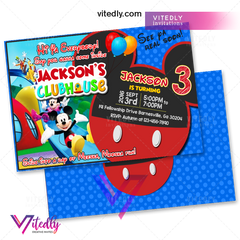 Mickey Mouse Invitation, Mickey Mouse Birthday Invitation