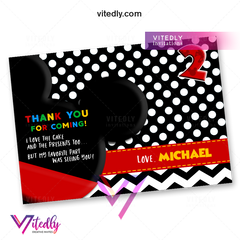 Mickey Mouse Thank you card