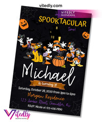 Mickey & Friends Halloween Birthday Invitation