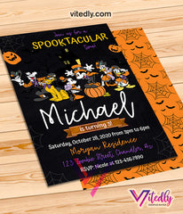 Mickey & Friends Halloween Birthday Invitation