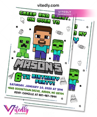 Minecraft Birthday Invitation