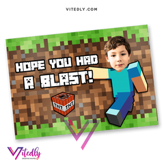 Minecraft Thank you card