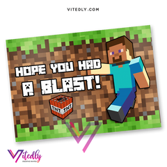 Minecraft Thank you card
