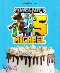 Minecraft Cake Topper