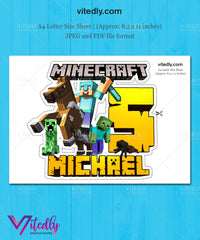 Minecraft Cake Topper