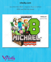 Minecraft Cake Topper