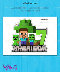 Minecraft Cake Topper