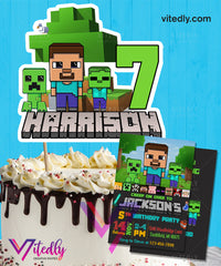 Minecraft Cake Topper
