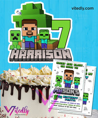 Minecraft Cake Topper