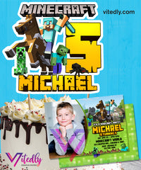 Minecraft Cake Topper