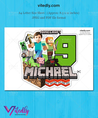 Minecraft Cake Topper